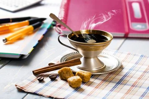 Coffee in a cup Stock Photos