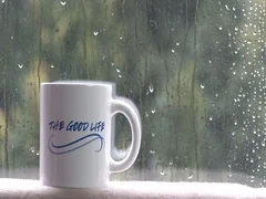 Coffee Cup On A Rainy Day Window And The Stock Video Pond5