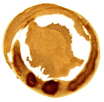 Coffee cup ring stains isolated on white background. Stock Illustration
