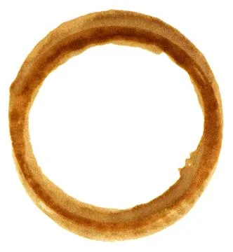Coffee cup ring stains isolated on white background. Stock Illustration