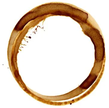 Coffee cup ring stains isolated on white background. Stock-Illustration