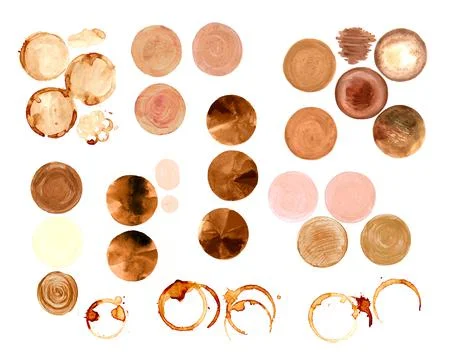 Coffee cup rings Stock Illustration