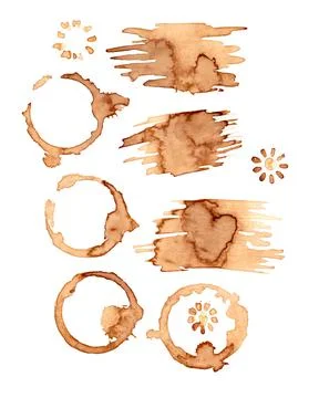 Coffee cup rings Stock Illustration