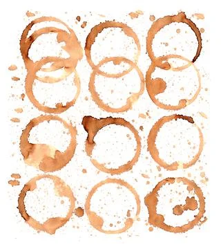 Coffee cup rings Stock Illustration