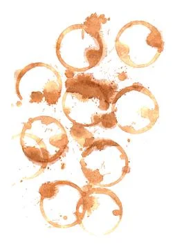 Coffee cup rings Stock Illustration