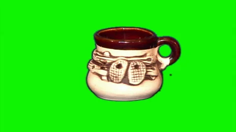 Coffee cup rotating Stock Footage 43166961