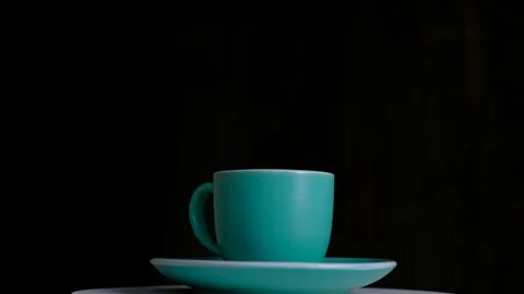 Coffee cup rotating Stock Footage 142887049