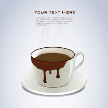 Coffee cup with sample text Illustrazione stock