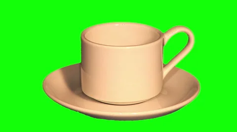 Coffee cup with saucer Stock Footage 46566109