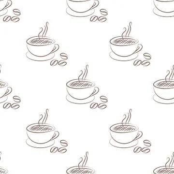 Coffee cup seamless Stock Illustration