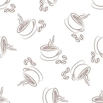Coffee cup seamless Stock Illustration