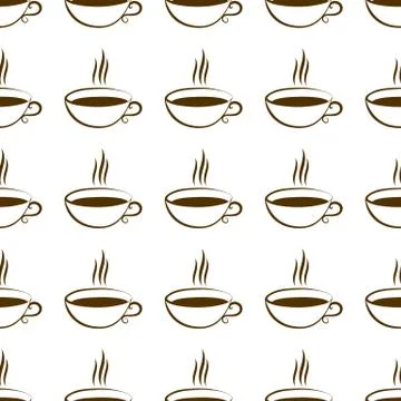 Coffee cup seamless Stock Illustration