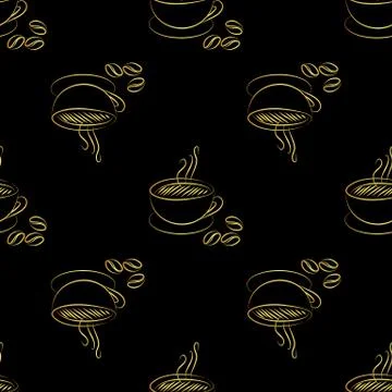 Coffee cup seamless Stock Illustration