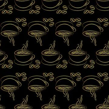 Coffee cup seamless Stock Illustration