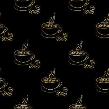 Coffee cup seamless Stock Illustration