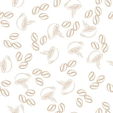 Coffee cup seamless Stock Illustration