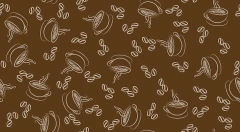 Coffee cup seamless Stock Illustration