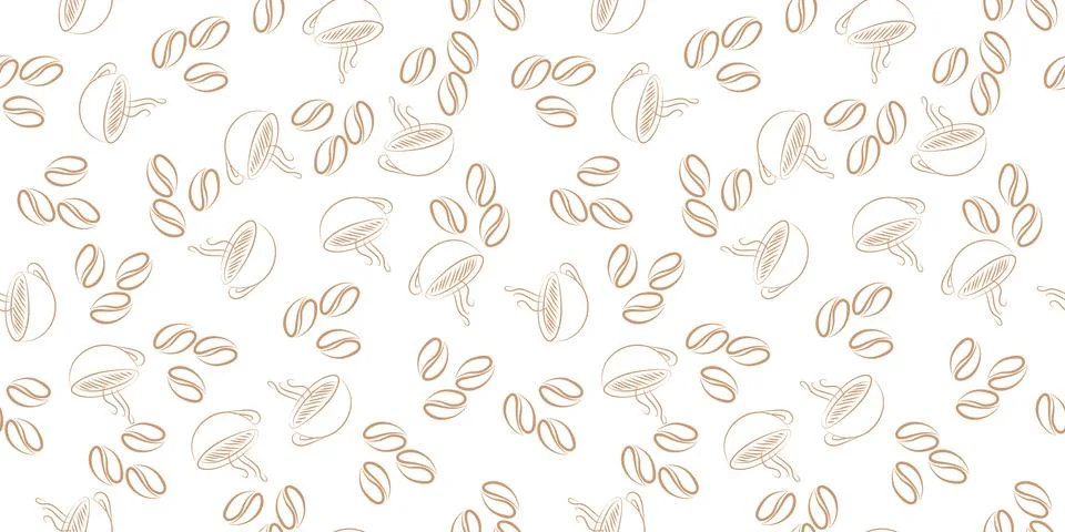 Coffee cup seamless Stock Illustration