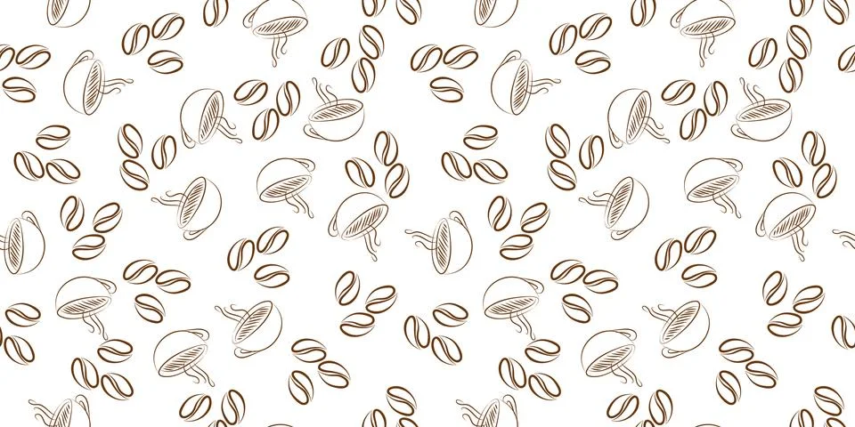 Coffee cup seamless Stock Illustration