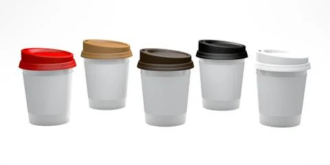 Coffee Cup Set mock up Stock Illustration