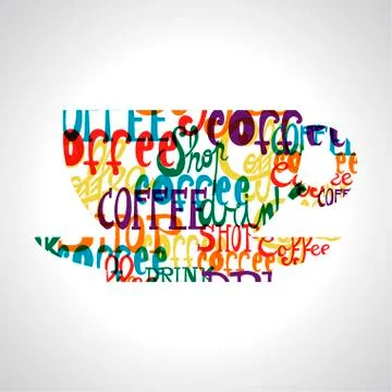 Coffee cup shape Stock Illustration