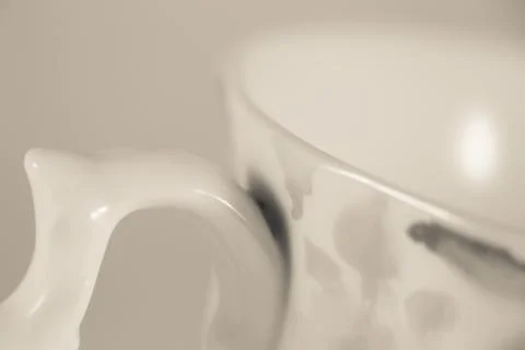 Coffee cup side angle partial macro close up Stock Photos