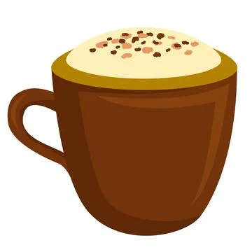 Coffee Cup. Side View. Different Types.Menu. Hot Coffee.Fast Food Cup Bever.. Stock Illustration