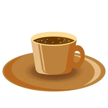 Coffee Cup. Side View. Different Types.Menu. Hot Coffee.Fast Food Cup Bever.. Stock Illustration