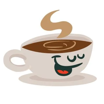 Coffee cup smile Stock Illustration