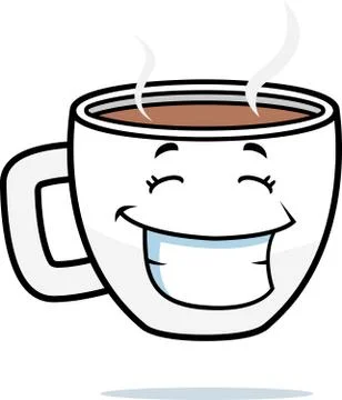 Coffee Cup Smiling Stock Illustration