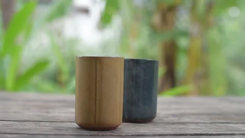 Coffee in cup with smoke. Stock Footage 173592493