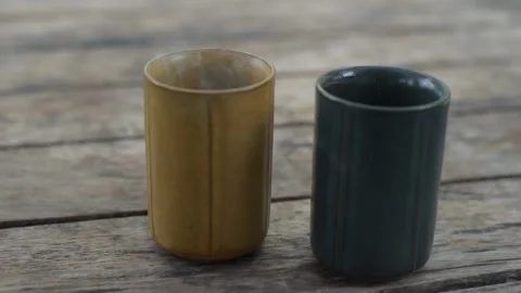 Coffee in cup with smoke. Video stock 173592576