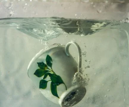 Coffee cup splash Foto stock