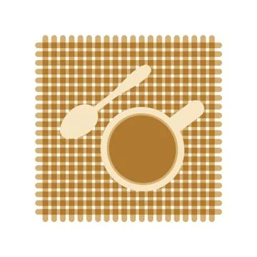 Coffee cup spoon icon Stock Illustration