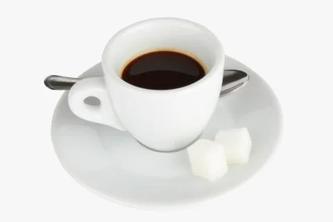 Coffee in a cup with spoon Foto stock