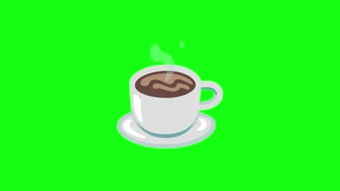 Coffee Cup Steam Animation Loop Stock Footage 337593467