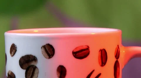 Coffee cup, steam Stock Footage 8828329