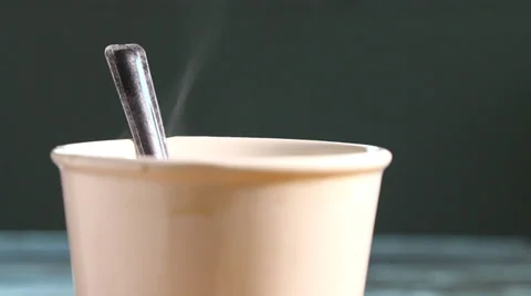 Coffee cup with steam Stock Footage 35747672