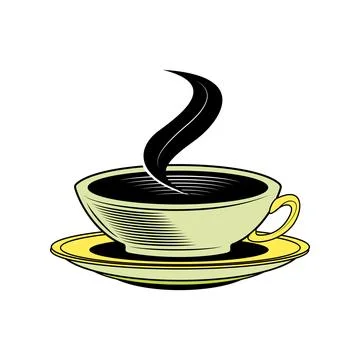 Coffee cup with steam icon vector illustration design graphic flat style Stock Illustration