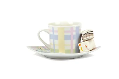 Coffee cup with sweets Stock Photos