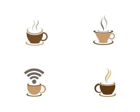 Coffee cup symbol vector icon Stock Illustration