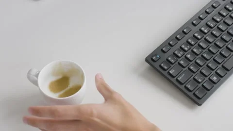 Coffee Cup on Table Video stock 220603401