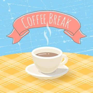 Coffee Cup on the Table Stock Illustration