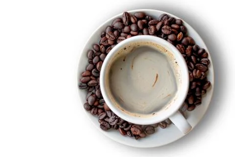 Coffee cup on table top Foto stock