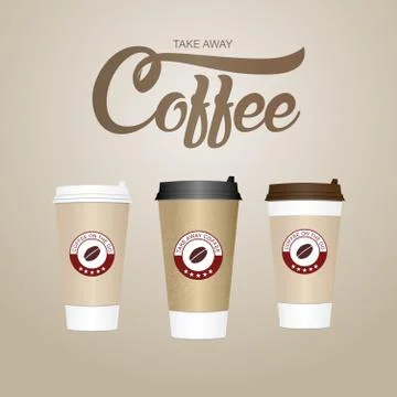 Coffee cup. Take away paper / plastic coffee cup vector illustration Illustrazione stock