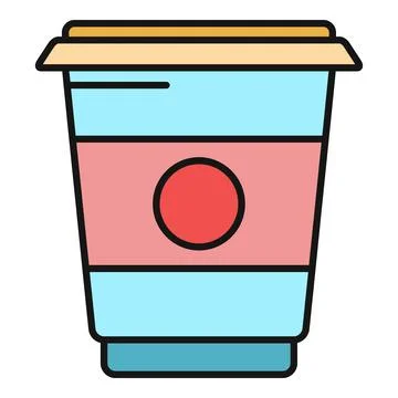 Coffee cup takeaway warm beverage flat design Stock Illustration