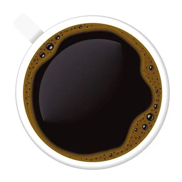Coffee cup top view Stock Illustration