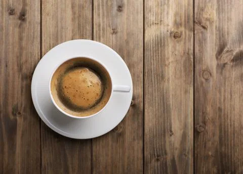 Coffee cup top view Stock Photos