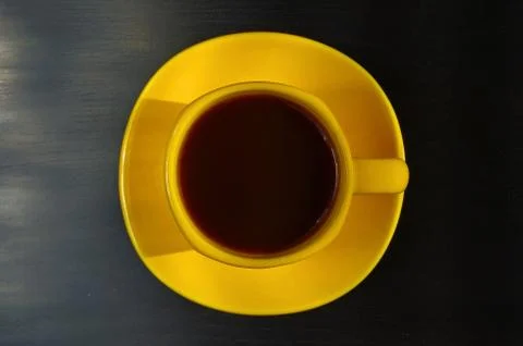 Coffee cup top view Stock Photos