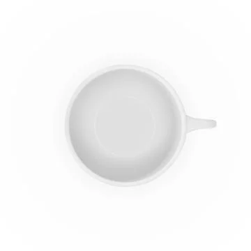 Coffee cup top view on the white background. 3 render Stock Illustration